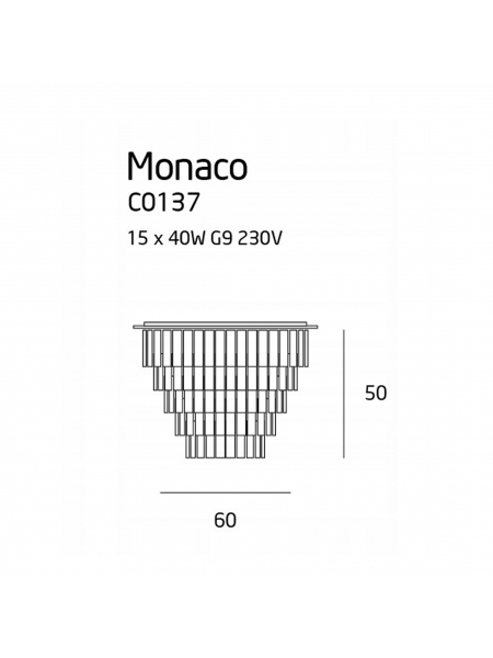 Lampa sufitowa MONACO C0137