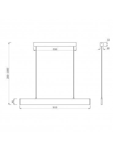 Lampa wisząca STEP P010PL-L23B