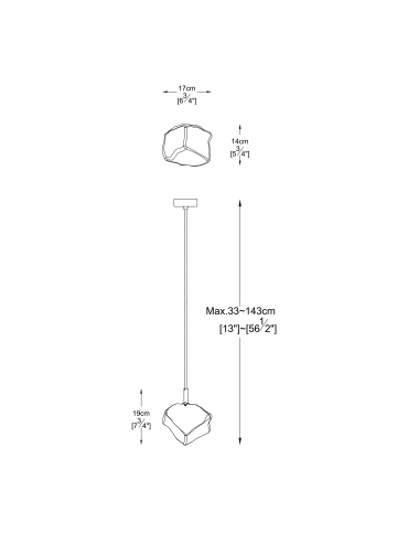 Lampa wisząca ROCK P0488-01F-F4FZ