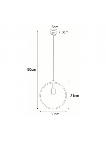 Lampa wisząca TOBIK BLACK K-3833