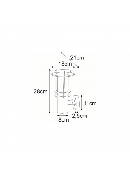 Kinkiet zewnętrzny TARES K-LP238A