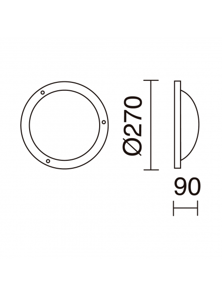 Lampa elewacyjna MIR 203B-G05X1A-01