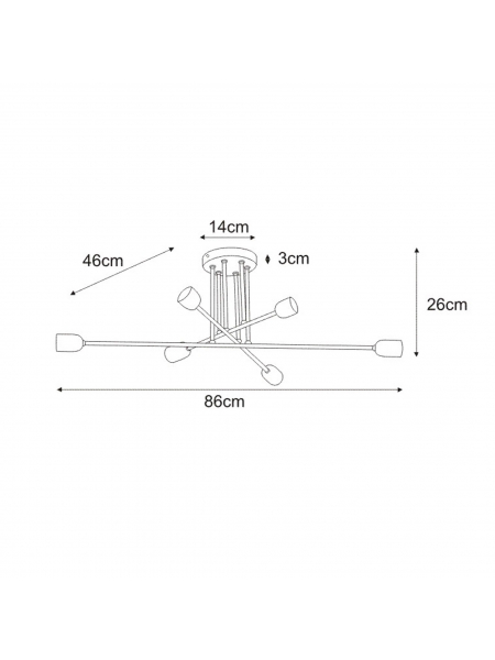 Lampa sufitowa SITYA BLACK K-4383