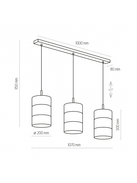 Lampa wisząca BOGART BLACK 3215