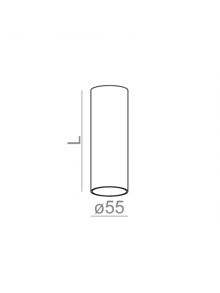 Lampa sufitowa PET 17 Phase-Control natynkowy czarny struktura 46311-0000-U8-PH-12