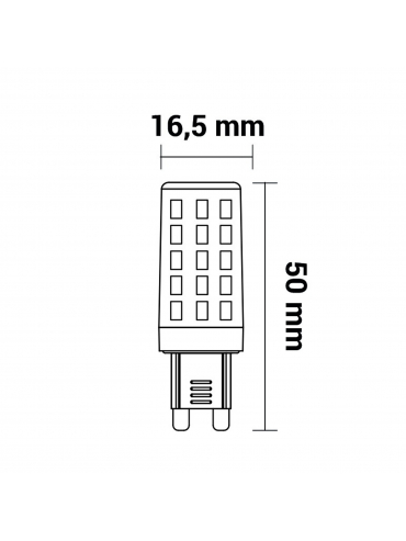 Żarówka ORO-G9-APLA-3,5W-CW, 6500K.