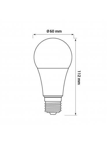 Żarówka LED ORO-ATOS-E27-A60-10,5W-CW, 6500K