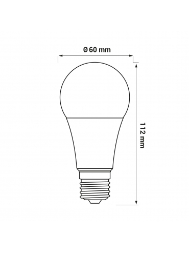 Żarówka LED ORO-ATOS-E27-A60-12W-WW 3000K