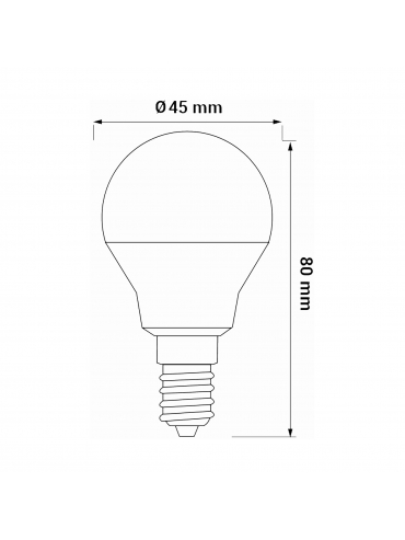 Żarówka ORO-E14-G45-TOTO-3,5W-DW	4000K