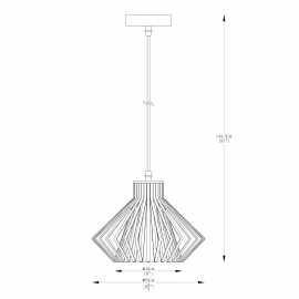 Lampa wisząca DOLIA A8080-GLD