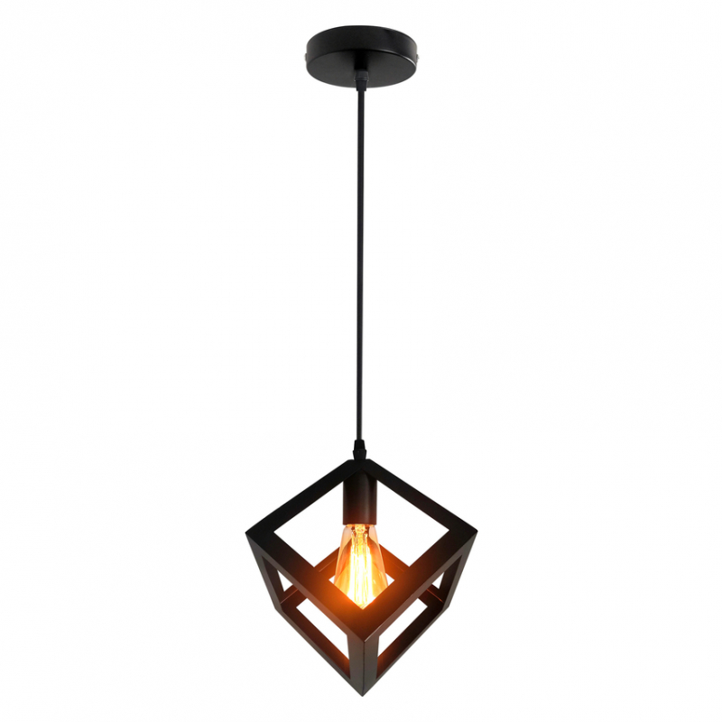 Lampa wisząca FERRUM Black SQ EDO777176