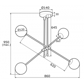 Lampa wisząca ABSOS 1842