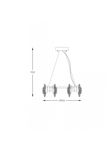 Lampa wisząca TIARA 9864-500