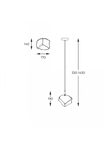 Lampa wisząca ROCK P0488-01F-U8AC