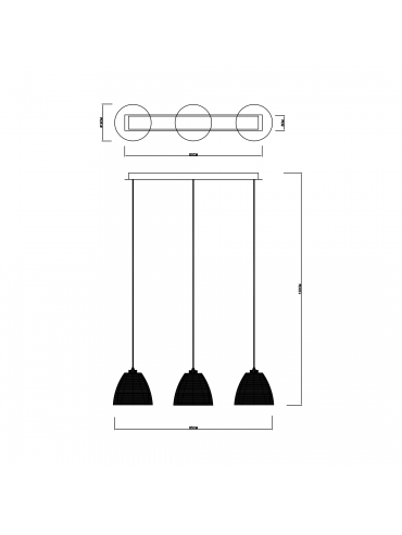 Lampa wisząca PICO MD9023-3B srebrna