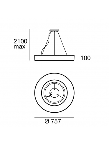 Lampa wisząca SATURN SOSP.D750 LED 33W 7652