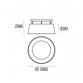 Lampa sufitowa OXYGEN PLAF.D560 36W 8081