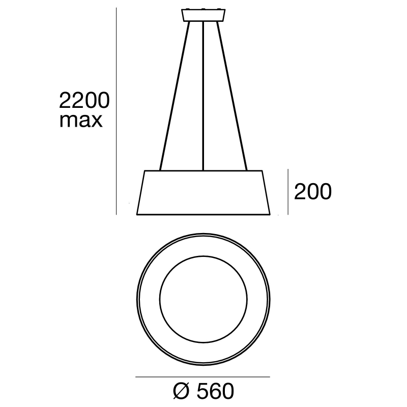 Lampa wisząca OXYGEN 36W 8089