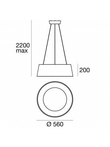 Lampa wisząca OXYGEN 36W 8090