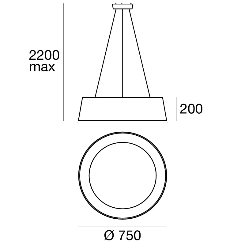 Lampa wisząca OXYGEN 50W 8094