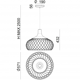 Lampa wisząca MONGOLFIER 8147