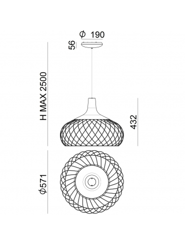 Lampa wisząca MONGOLFIER 8147