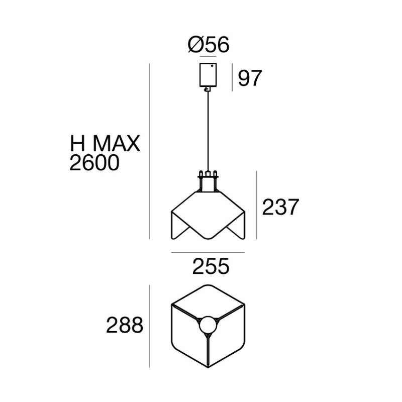 Lampa wisząca TRIEDRO 8995