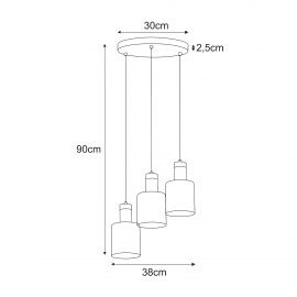 Lampa wisząca BRUS K-5252