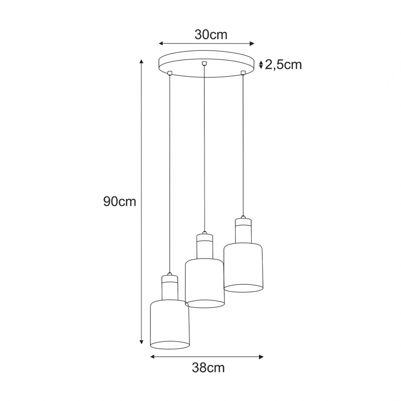 Lampa wisząca BRUS K-5252