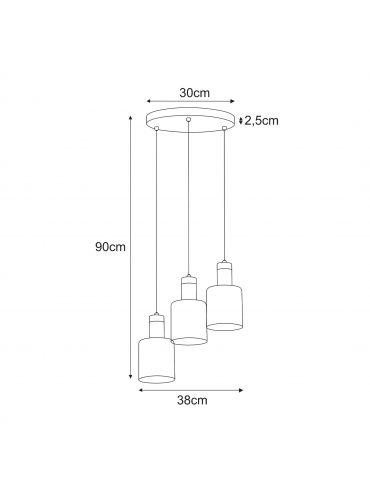 Lampa wisząca BRUS K-5252