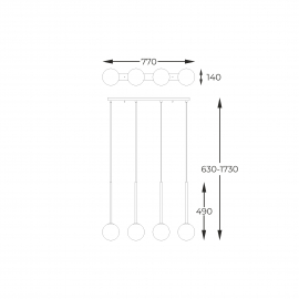 Lampa wisząca ARCTURUS P0574-04D-F7AA