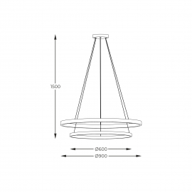 Lampa wisząca HORIK PEN89424-60+90BK