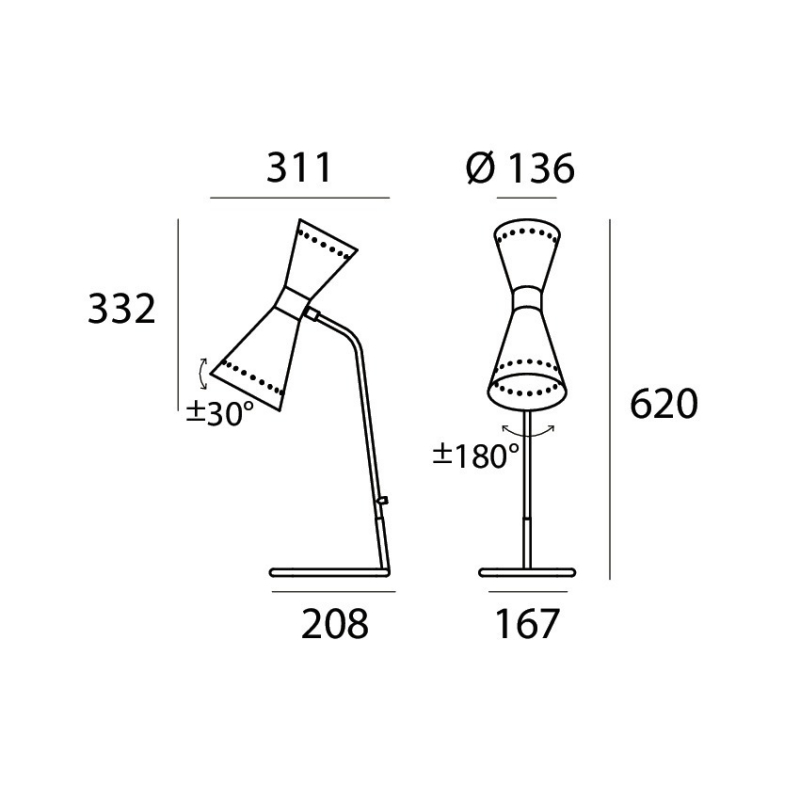 Lampa stołowa MEGAFONO 9574