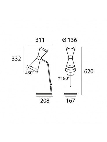 Lampa stołowa MEGAFONO 9574