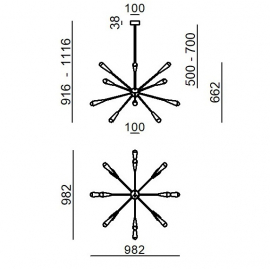 Lampa wisząca SPUTNIK 9590