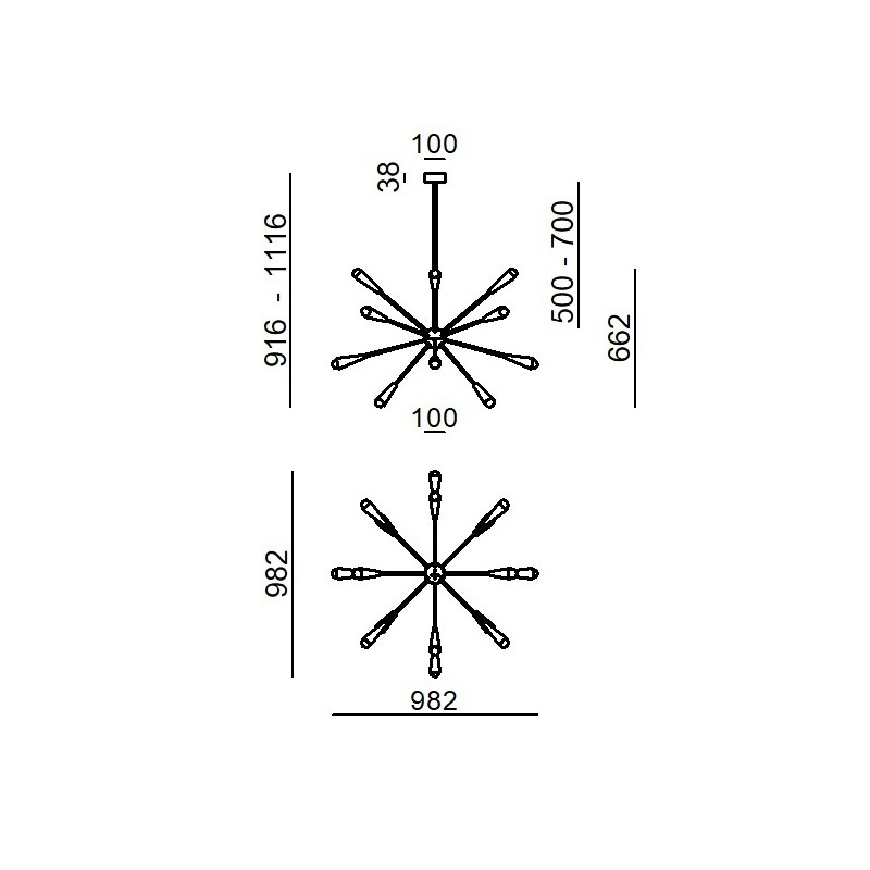 Lampa wisząca SPUTNIK 9590