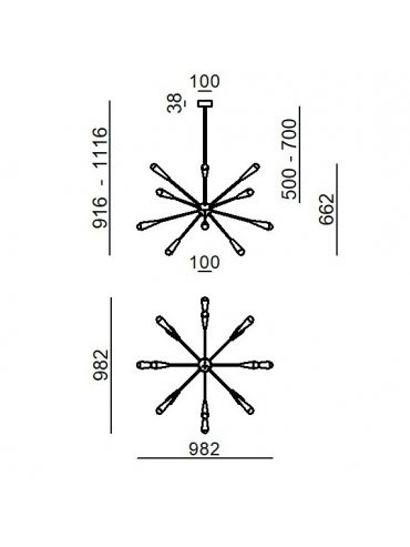 Lampa wisząca SPUTNIK 9590