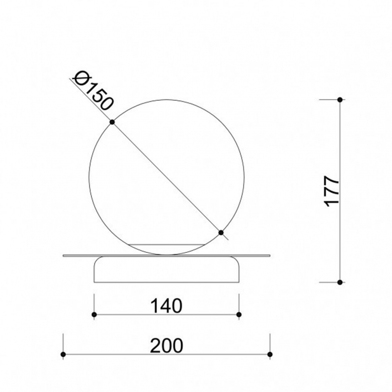 Lampa stołowa BORRA ST B1A111P1