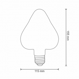 Żarówka LED E27 FILAMENT SERCE 2,3W 2000K 316608