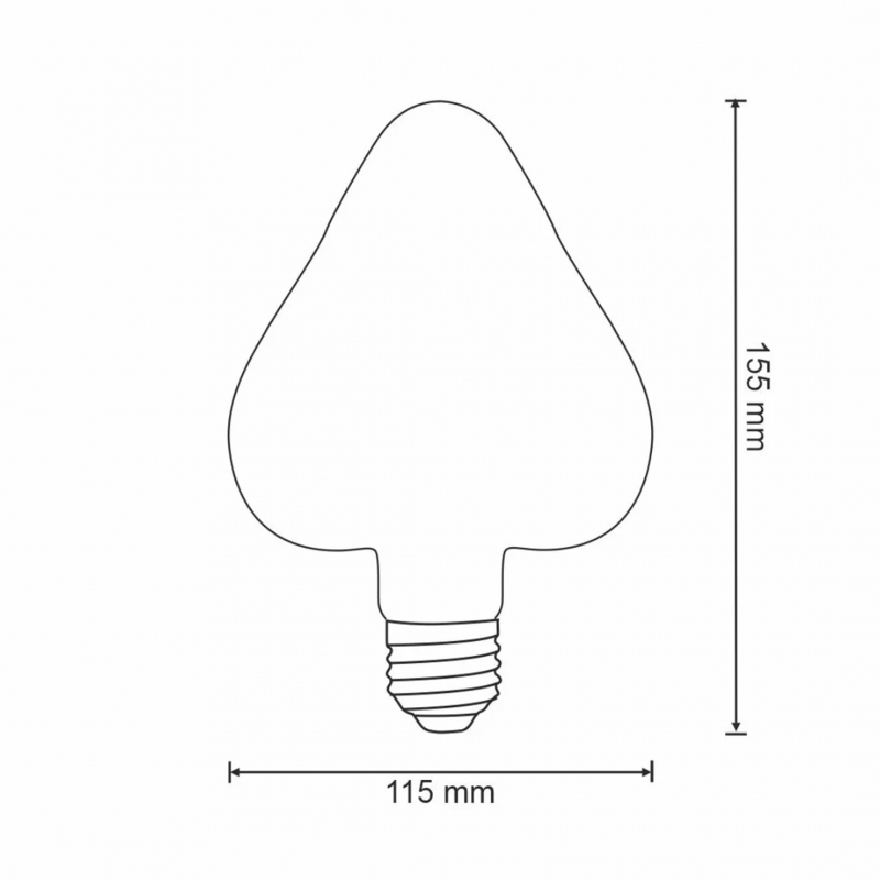 Żarówka LED E27 FILAMENT SERCE 2,3W 2000K 316608