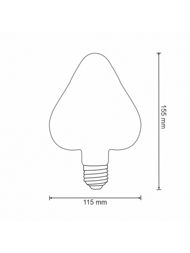 Żarówka LED E27 FILAMENT SERCE 2,3W 2000K 316608