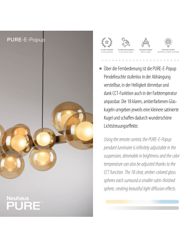 Lampa wisząca PURE E-POPUP 2557-97