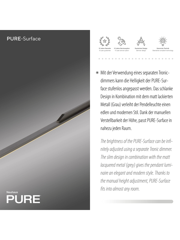 Lampa wisząca PURE SURFACE 2302-15