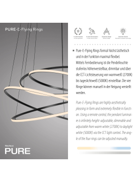 Lampa wisząca PURE E-FLYING RINGS 2566-15