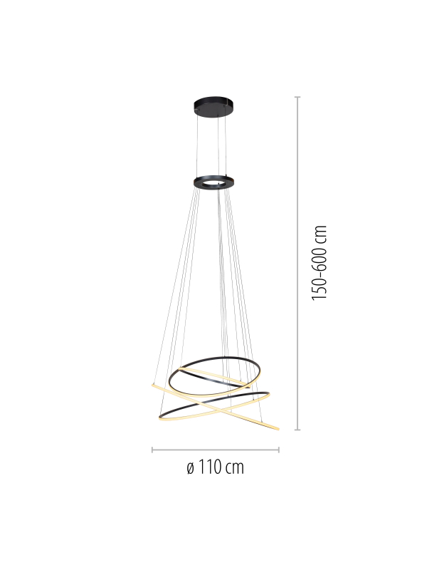 Lampa wisząca PURE E-FLYING RINGS 2566-15