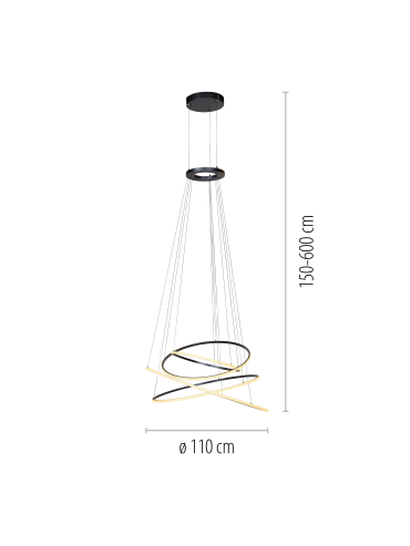 Lampa wisząca PURE E-FLYING RINGS 2566-15